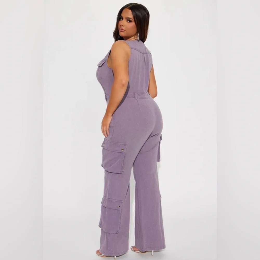 Fashion Nova Denim Jumpsuit - Picture 2 of 3
